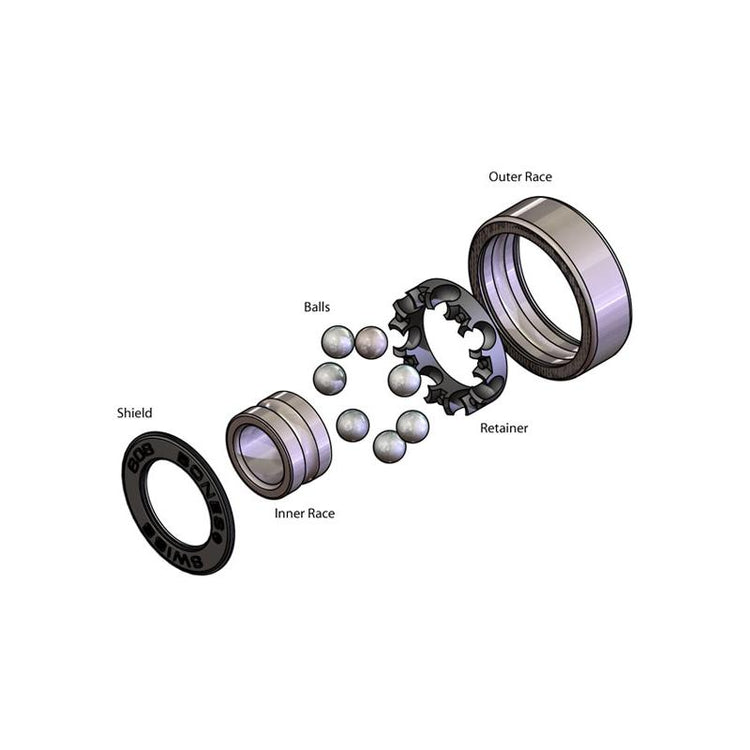 exploded view of a bones bearing