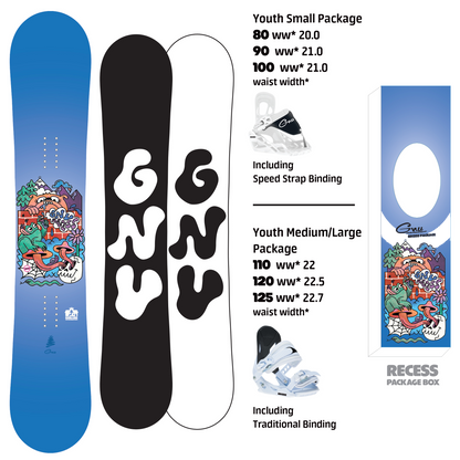 2026 Gnu Recess Package - Grom Snowboard