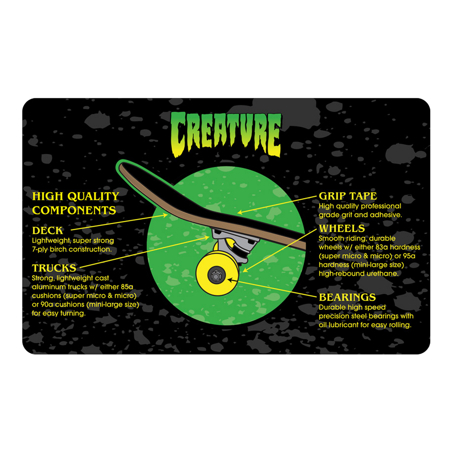 CREATURE LOGO FULL COMPLETE GREEN - 8.0"