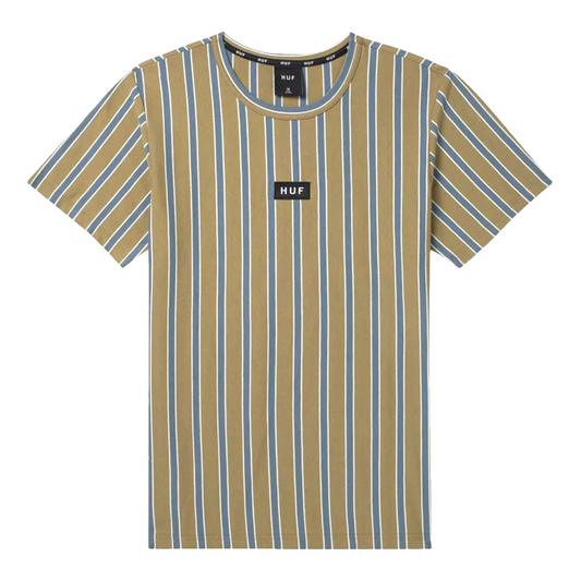 HUF DEXTER STRIPE KNIT S/S TEE DRIED HERB