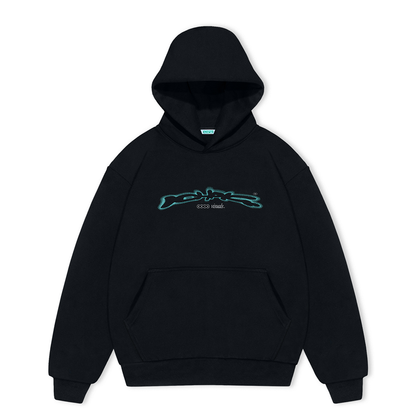 ICHPIG HD VISUALS CORDLESS HOODIE BLACK NEON