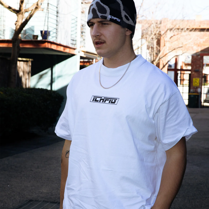 ICHPIG STRIKE LOGO TEE WHITE/BLACK