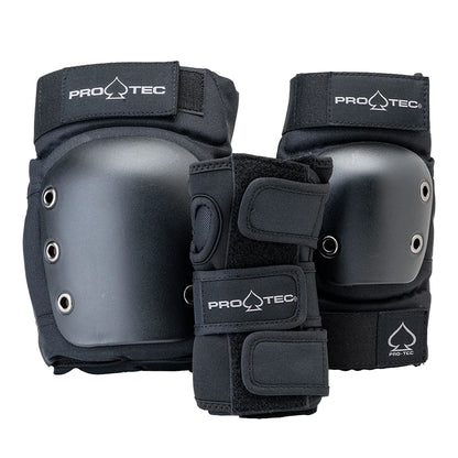 PROTEC STREET JUNIOR 3 PACK PADS BLACK