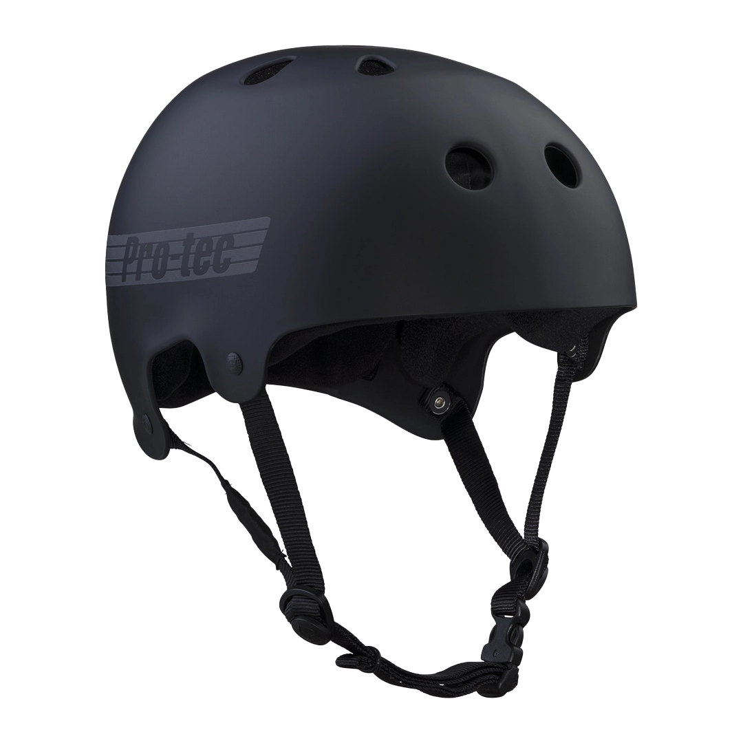 PROTEC OLD SCHOOL BUCKY HELMET - MATTE BLACK/REFLECTIVE