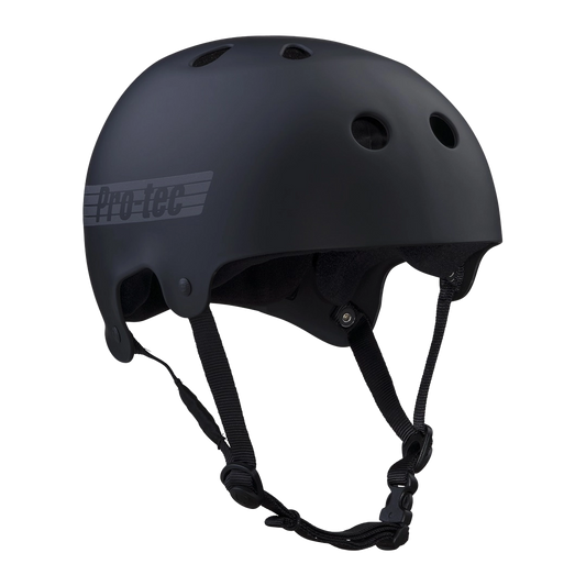 PROTEC OLD SCHOOL BUCKY HELMET - MATTE BLACK/REFLECTIVE