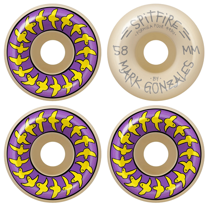 SPITFIRE F4 CONICAL FULL GONZ BIRDS 99D WHEELS BLUE - 58MM