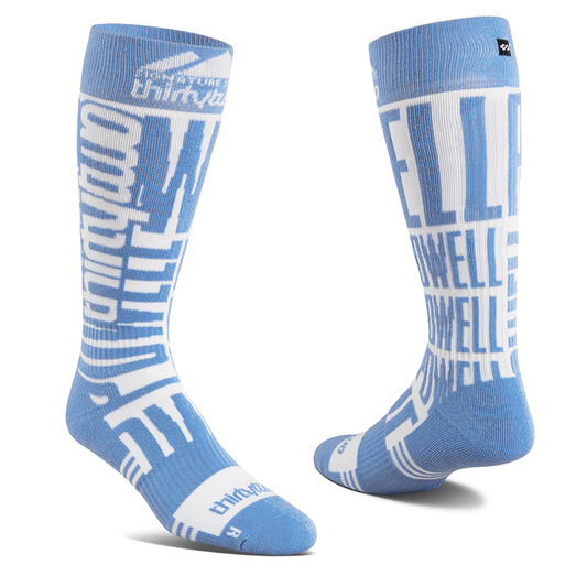 THIRTYTWO SIGNATURE MERINO SOCKS WHITE/BLUE