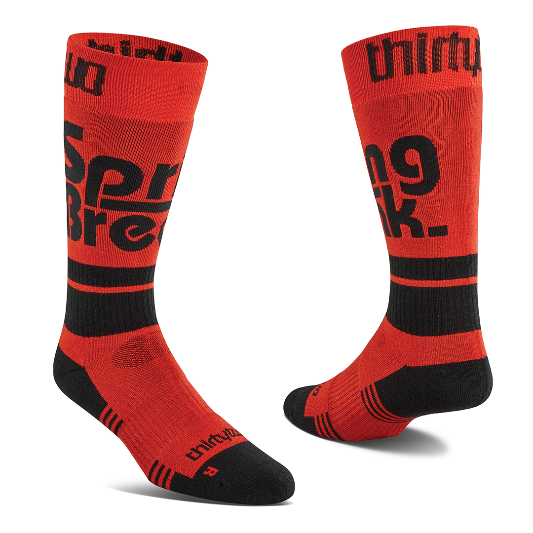 THIRTYTWO SPRING BREAK SOCKS RED/BLACK