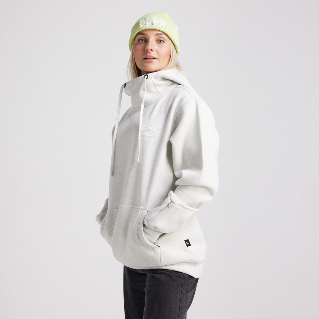 YUKI LOOP SHRED HOODIE SNOW MARLE