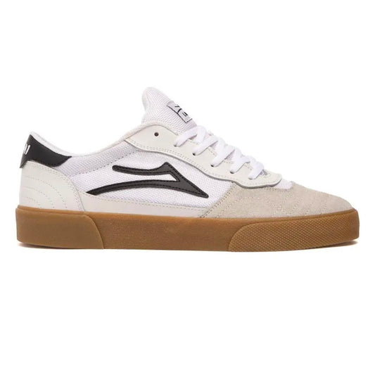 LAKAI CAMBRIDGE SHOES - WHITE/BLACK SUEDE