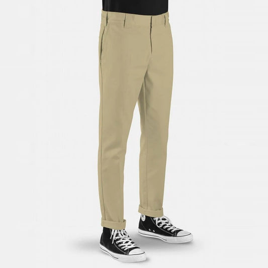 DICKIES 872 SLIM TAPERED FIT PANTS - KHAKI