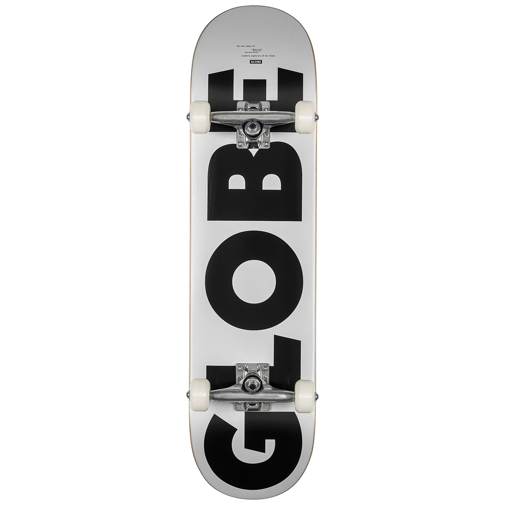 GLOBE G0 FUBAR COMPLETE WHITE/BLACK - 8.0"