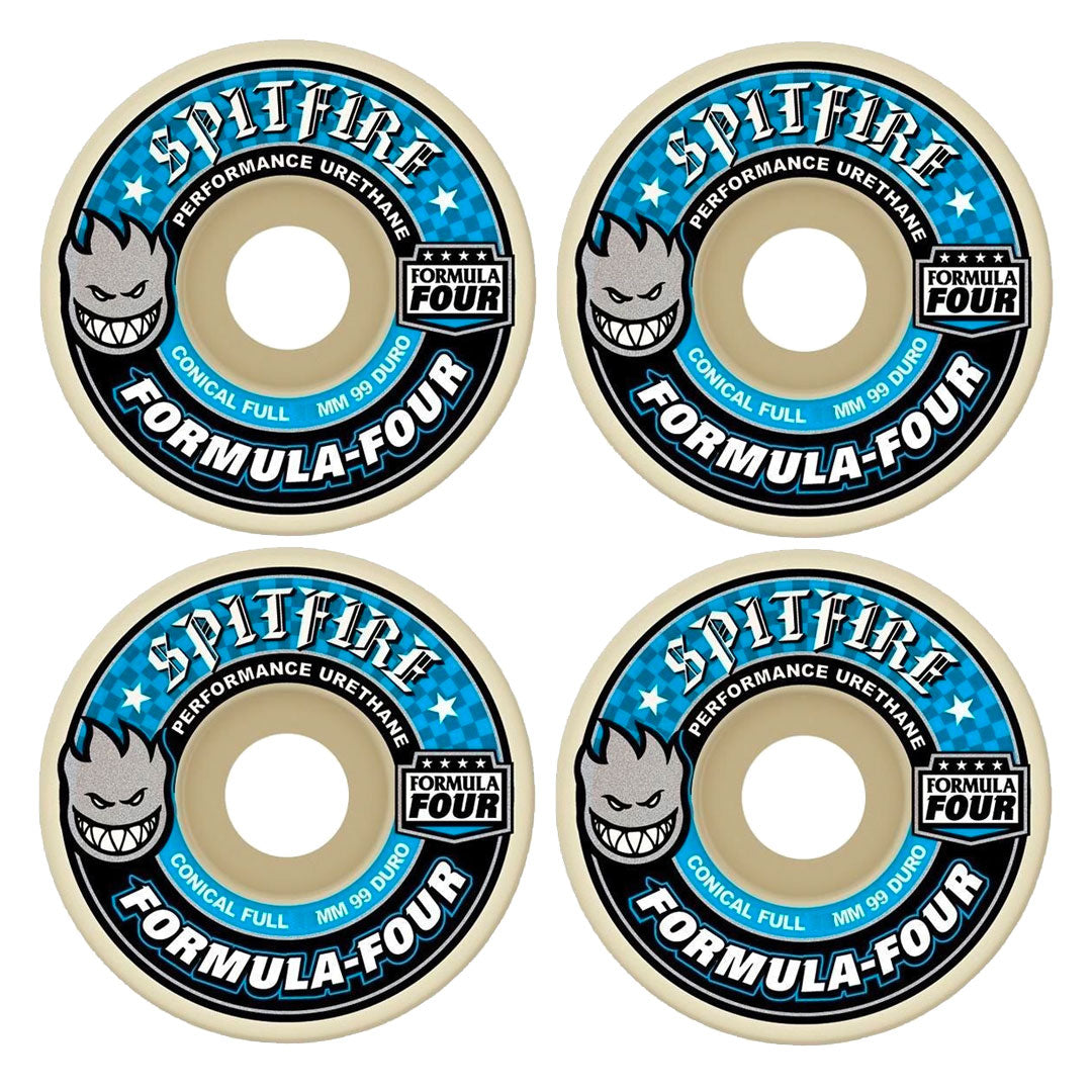 SPITFIRE F4 CONICAL FULL 99D WHEELS BLUE - 53MM