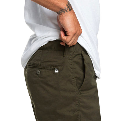 DC WORKER 20.5" CHINO SHORT OLIVE GREEN