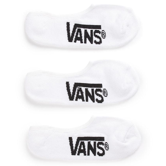 VANS SUPER NO SHOW SOCKS 3PK - WHITE