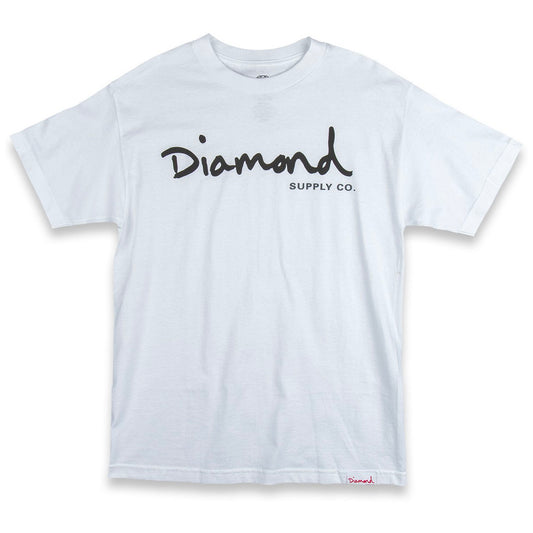 DIAMOND SUPPLY CO OG SCRIPT TEE WHITE