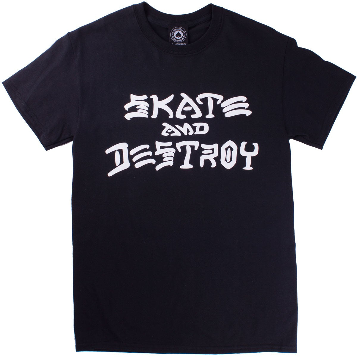 THRASHER SKATE AND DESTROY TEE - BLACK